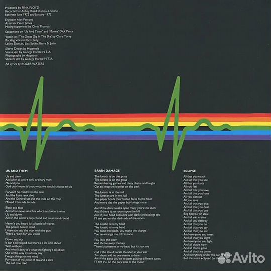 Пластинка Pink Floyd. The Dark Side Of The Moon