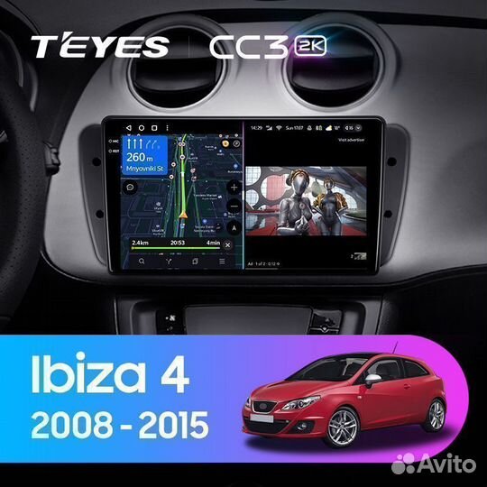 Магнитола seat Ibiza 6J CC3 2K 4/64