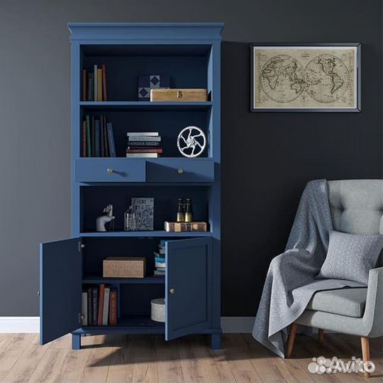 Стеллаж Верн синий