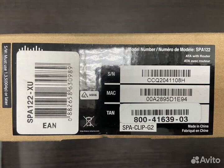 Адаптер для VoIP-телефонии Cisco SPA122