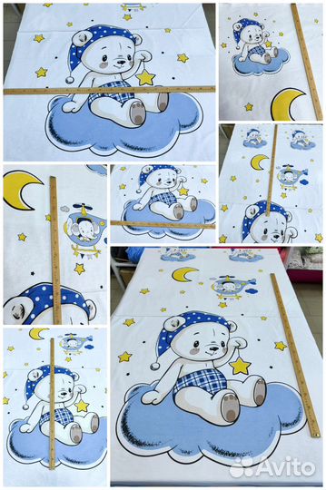 Ткань турецкий хлопок купон на постель премиум