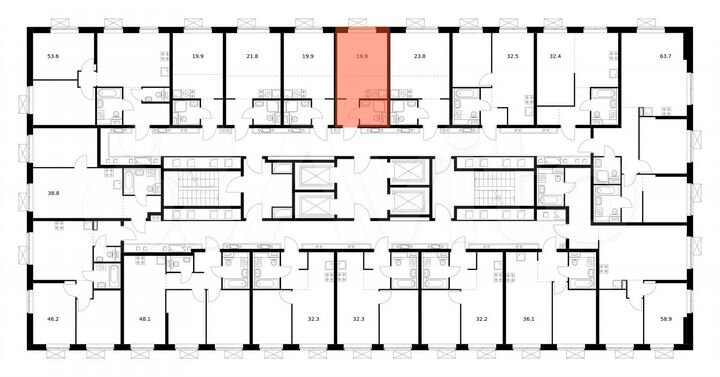 Квартира-студия, 19,9 м², 20/33 эт.