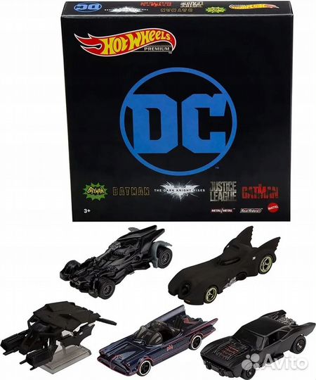 Машина Hot Wheels Batman Bundle 5шт GRM17