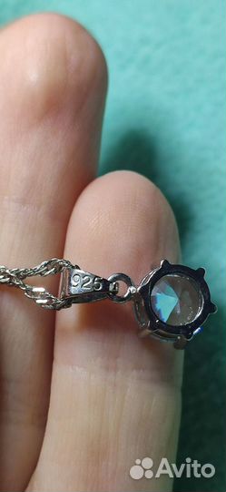 Комплект с цирконами кольцо серьги колье серебро