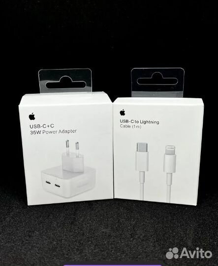 Быстрая Зарядка на iPhone 35W USB-C+USB-C