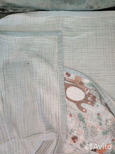 Муслиновый детский плед с заводским дефектом