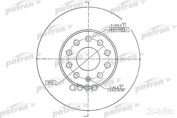Диск тормозной передн audi: A3 03, A3 Sportbac