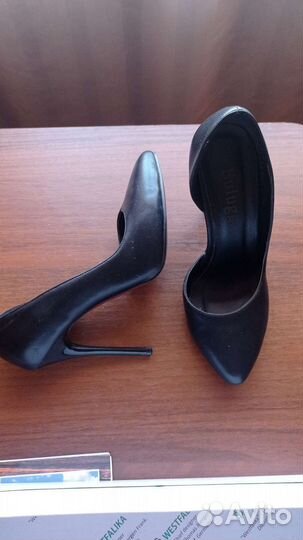Туфли женские 36 размер, черные натуральная кожа