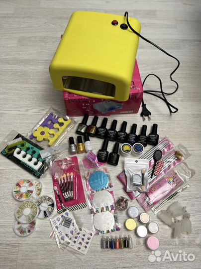 Лампа, Гель лаки и декор для ногтей бу и новое