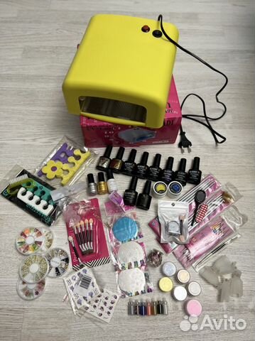 Лампа, Гель лаки и декор для ногтей бу и новое