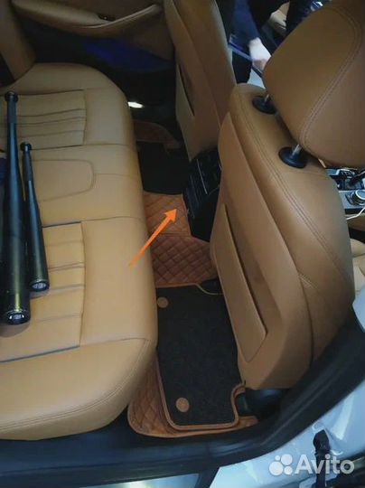 3д коврики из экокожи в салон авто с бортами