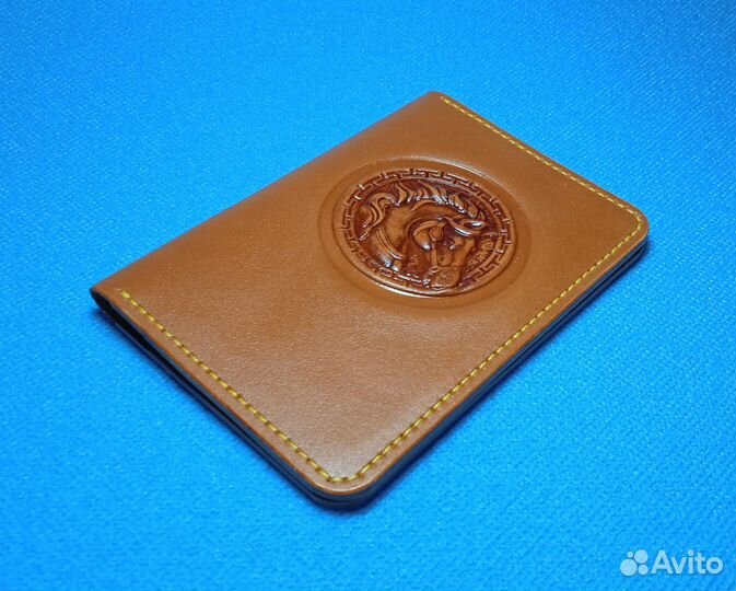 Обложка для документов натуральная кожа