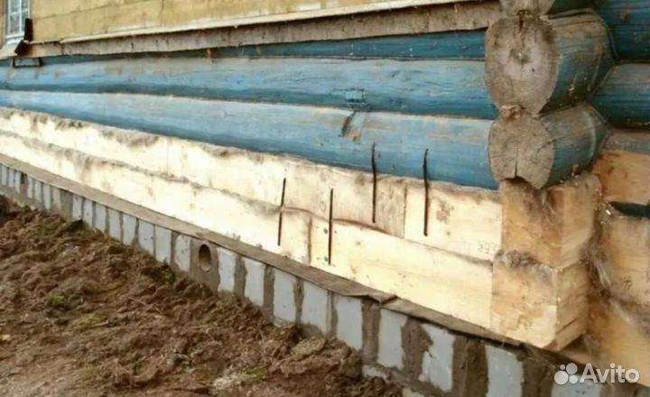 Подъём домов Замена венцов Ремонт полов