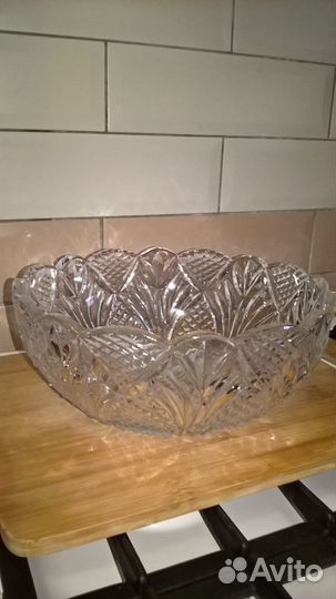 Хрустальный салатник большой