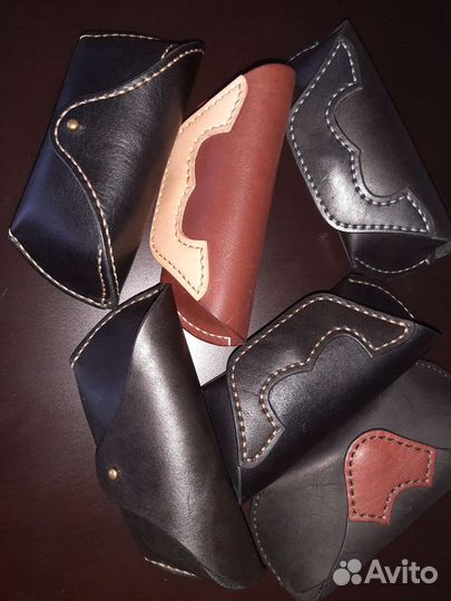 Очечник из натуральной кожи. Ручной работы