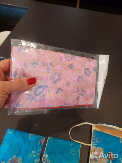 Подарочный набор 4х китайских кошельков, розовый