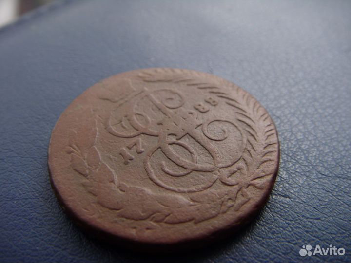 2 копейки 1788 год.перечекан с 4 копеек барабаны