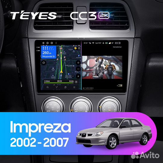 Магнитола Teyes CC3 2K 3/32 Subaru Impreza GD GG