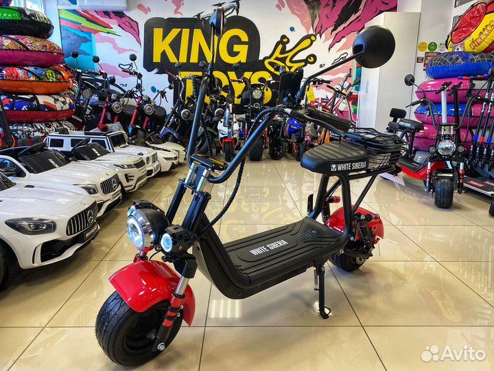 Электроскутер WS-mini R 1200W красного цвета