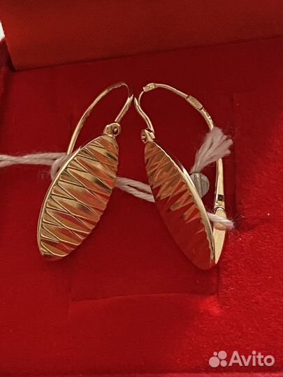 Золотые серьги 583 пробы СССР 