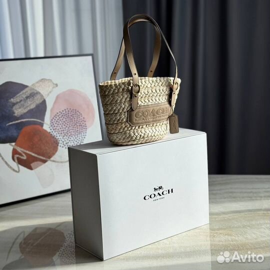 Сумка Coach соломенная
