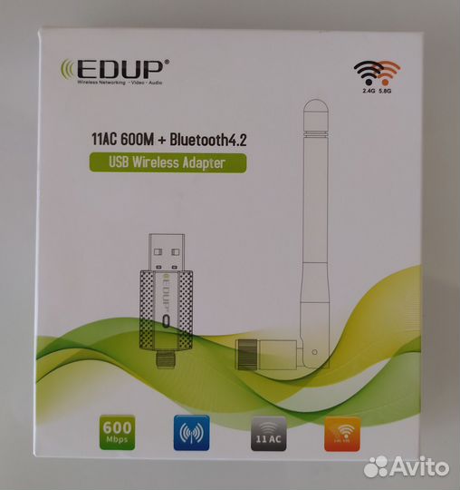 Usb wifi адаптер сетевой edup + bluetooth