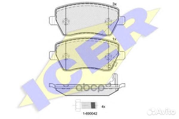 181748 колодки дисковые передние Opel Agila, S