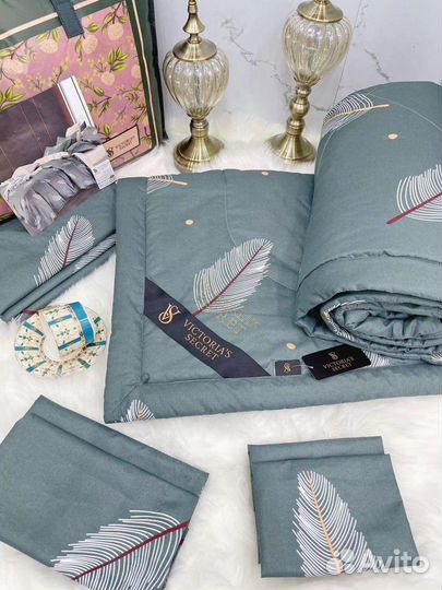 Постельное белье евро с одеялом