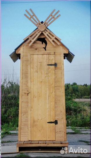 Дачный туалет деревянный KUU