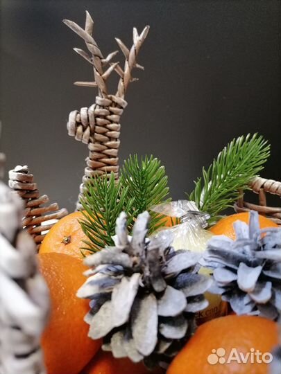 Новогодний декор поднос