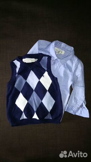 Рубашка и жилетка H&M, р 80