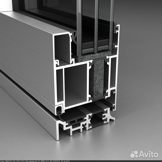 Алюминиевая теплая дверь Hi-Therm 73 mm