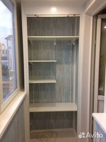 Шкаф с рольставнями на балкон по вашему эскизу