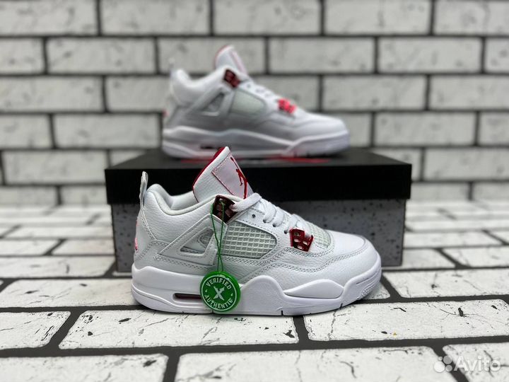 Кроссовки Air Jordan 4 Red Metallic (36-45)