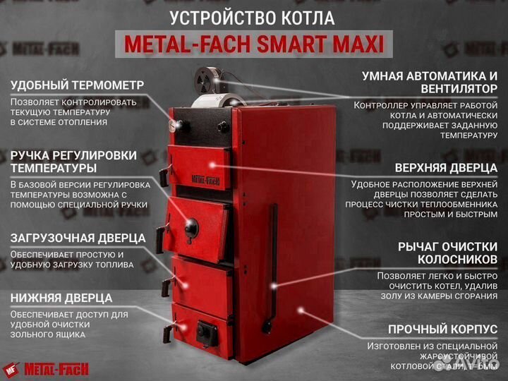 Котел длительного горения / мaxi 25квт