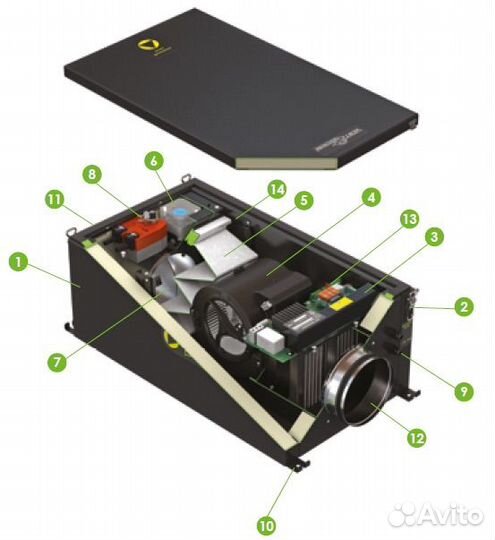 Приточная вентиляционная установка Колибри-500 EC