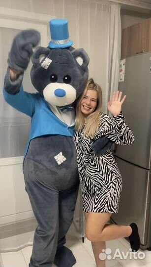 Поздравление от белого мишки и мишки Тедди