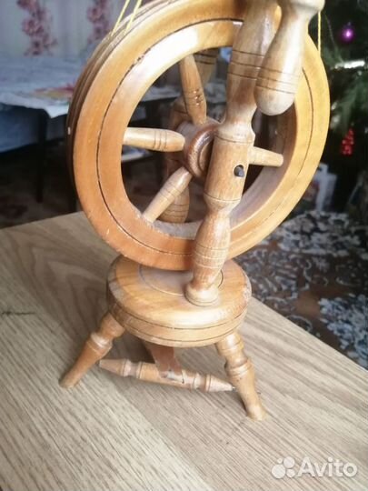 Прялка деревянная старинная сувенир