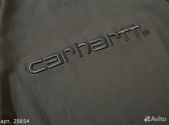 Футболка Carhartt no logo oversize Зеленая