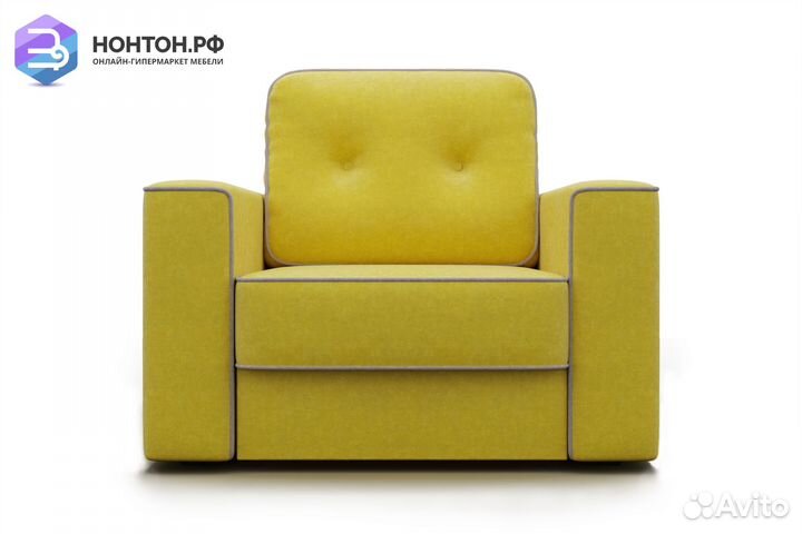 Кресло еврокнижка Берген горчичное