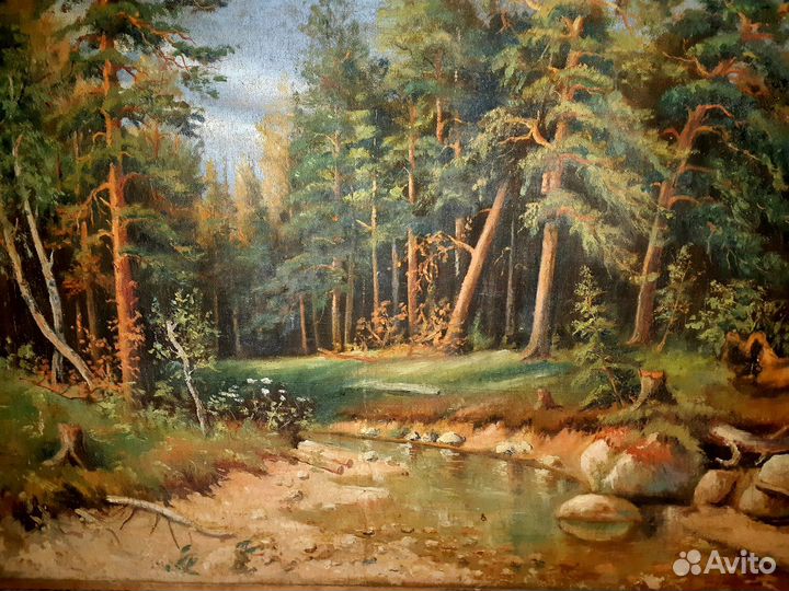 Картина маслом старинная.антиквариат