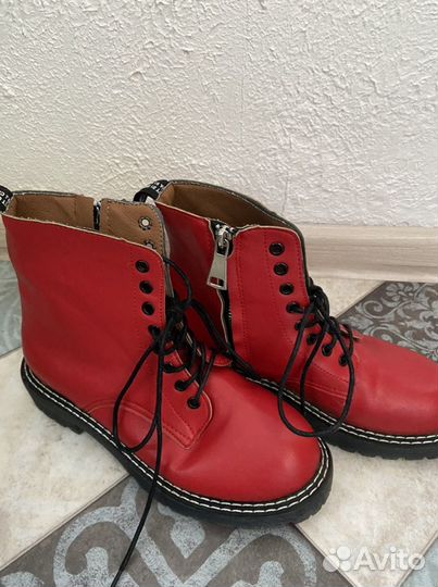 Ботинки красные весна/осень