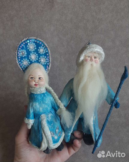 Ватные елочные игрушки