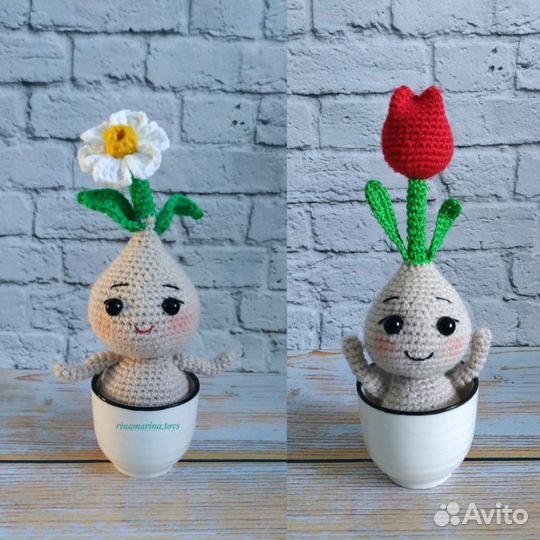 Цветы, тюльпан крючком, вязаные цветы