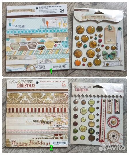 Бумага для скрапбукинга My Mind's Eye с украшениям