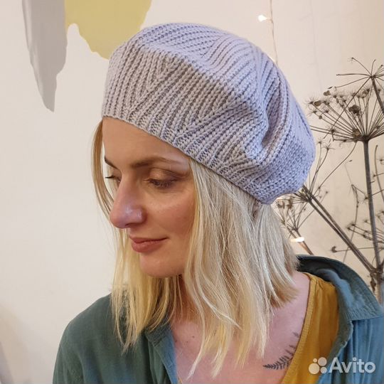 Берет вязаный женский, новый