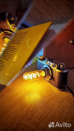 Светильник настольный из фотоаппарата в стиле Лофт