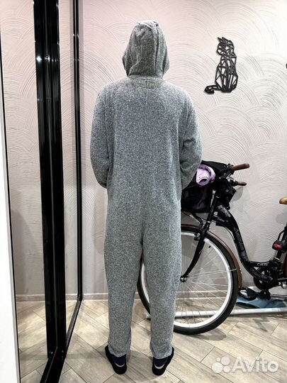 Теплая махровая пижама,комбинезон,кигуруми, слип