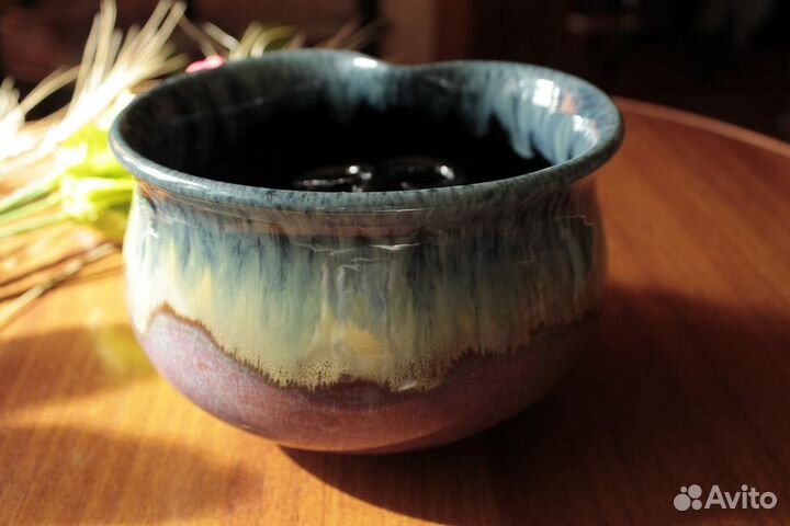 Ваза керамическая СССР керамика с глазурью