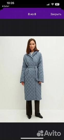 Стеганое пальто zarina 42